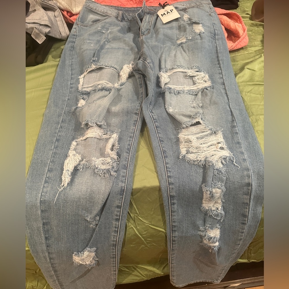 M.A.P. Brand new with tags Distressed Blue Jeans for Women